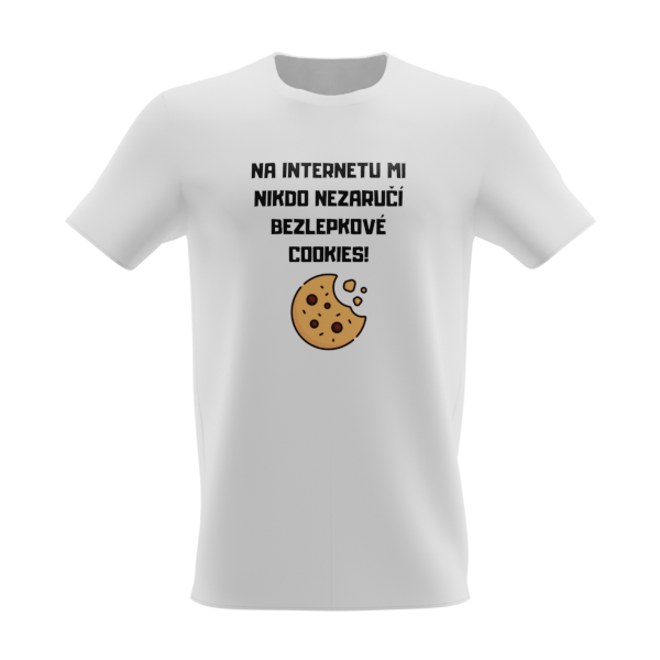 Tričko: Bezlepkové cookies - Barva: Bílá, Druh trika: Pánské, Velikost trika: L