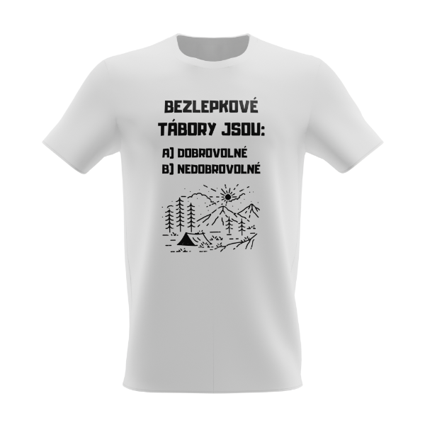 Tričko: Bezlepkové tábory - Barva: Černá, Druh trika: Pánské, Velikost trika: XL